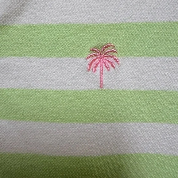 Lilly Pulitzer Sleeveless Polo Dress in Lime Green & White - Picture 3 of 4